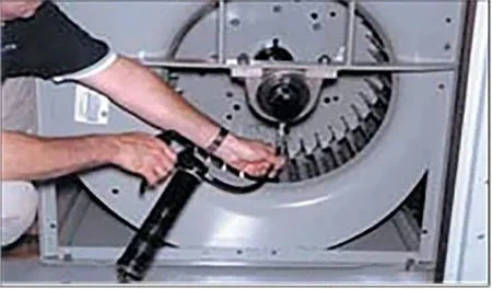 Manual grease application Manual grease application