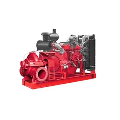 השקיה באמצעות משאבת מים מונעת במנוע דיזל